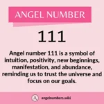 111 angel number meaning